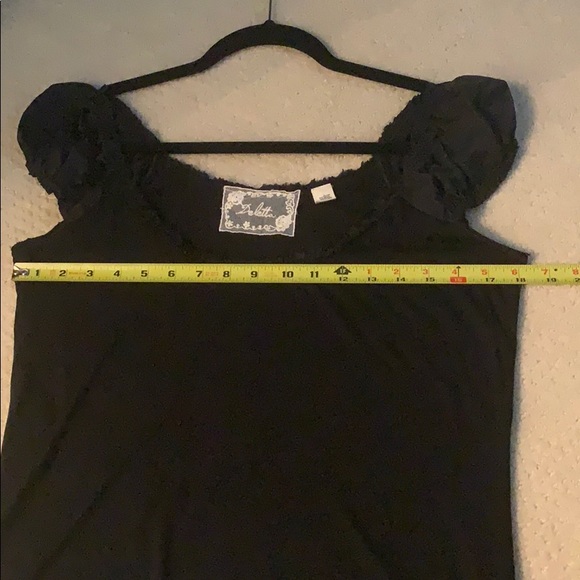 Deletta black top from Anthropologie size L.  Really cute just too small for me. - Picture 7 of 8